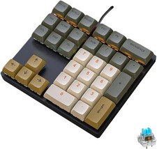 Mechanical Numpad Rainbow Backlit Clicky Blue Switches Wired USB Number Pad 3... picture