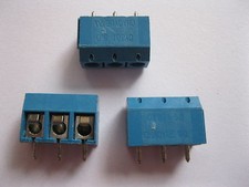 100 pcs Blue 3pin/way Pitch 5.0mm Screw Terminal Block Connector CY301 New picture