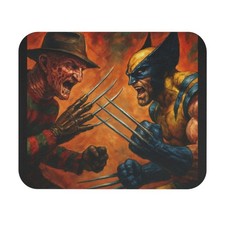 Wolverine vs Freddy Krueger Mouse Pad Horror vs Superhero Desk Mat Nightmare Elm picture