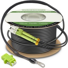165ft/50m OD-5mm Industrial TPU 40Gb 100Gb OM5 Fiber LC to LC Outdoor Armored... picture