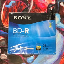 Sony 3 Pack BD-R Blu-ray Disc 25GB 6x Recordable Full HD 1080 BRAND NEW SEALED picture