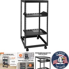 Durable Carbon Steel 20U Server Rack - 200 lb Capacity for Networking Equipment picture