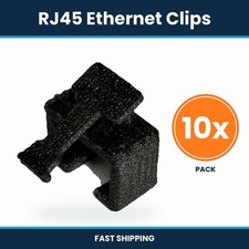RJ45 Ethernet Plug Clip CAT5 CAT5e CAT6 Connector 3D Printed Replacement 10-Pack picture