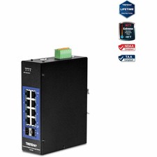 TRENDnet 10-Port Industrial Gigabit L2 Managed DIN-Rail Switch, TI-G102i, 8 X picture