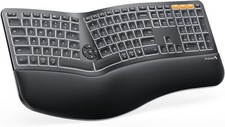 ProtoArc EK01 Plus Backlit Bluetooth Ergonomic Keyboard Full Size Black picture