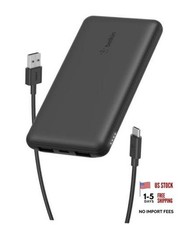 Portable Charger - 15W 3 Port Power Bank Battery Pack with 10000mAh Black picture