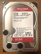 Excellent Condition Western Digital WD Red series WD30EFAX 3.5 inch HDD 3TB (NAS picture