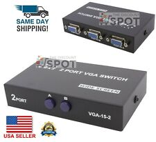 2 Port VGA SVGA Monitor Sharing Switch Box 2 In 1 Out For LCD PC TV Monitor picture