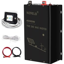 WZRELB 4000W 24V Pure Sine Wave Inverter, 24 Volt DC to AC 120V 240V picture