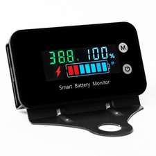 7-100V IPX7 Waterproof Battery Monitor Color LCD Temp Buzzer Alarm Bracket picture