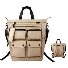 NOBLEMAN Convertible Khaki Laptop Backpack Purse for Women Travel Work, 3 In ... picture