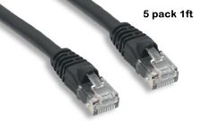 5 Pack  1Ft CAT6A UTP 10Gbps Patch Cable picture