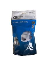 COMMERCIAL ELECTRIC 25 PACK WHITE CAT6 JACKS FOR PHONE AND DATA BRAND NEW PACK picture