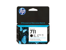 HP 711 38-ml Black DesignJet Ink Cartridge, CZ129A picture