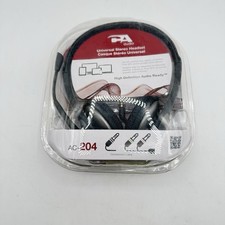 24x CYBER ACOUSTICS AC-204 STEREO HEADSETS 3.5MM PLUG SCHOOL/STUDENT/CLASSROOM picture
