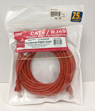 QVS CAT6/RJ45 Gigabit high Performance UTP Ethernet Crossover Patch Cord, 25ft picture