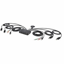 StarTech 2-Port Dual-Monitor DisplayPort Cable KVM Switch (c2dd46ua2cblkvm) picture