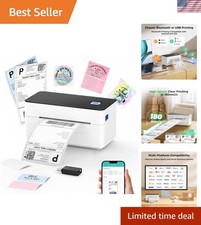 Bluetooth Thermal Shipping Label Printer - High-Speed 4x6, Inkless Technology picture