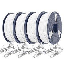 SUNLU 4x1KG ABS White Filament 1.75mm 3D Printer Filament ABS White 4KG Strong picture