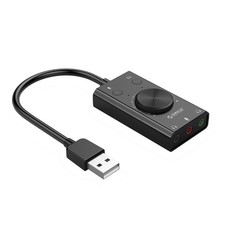 New ORICO USB Sound Card For Microphone Earphone 2 in1 With 3 Port Output Volume picture