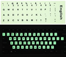 2PCS Pack Universal English Keyboard Stickers Glow in The Dark English-Glow picture