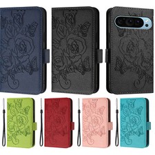 Flip Leather Rose Wallet Cover Case For 17 16 15 14 13 12 11 Pro Max XR 16E picture