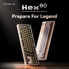 ATK × QK Hex80 TKL Hall Effect Magnetic Switch Gaming Keyboard CNC Aluminum Gold picture