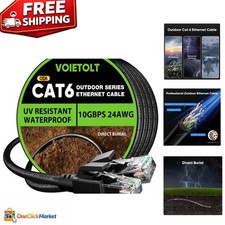 250 ft Cat 6 Ethernet Cable - High-Speed 10Gbps Direct Burial with UV Shield picture