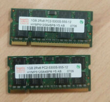 pair of Hynix HYMP512S64BP8-Y5 1GB PC2-5300 DDR2 667MHZ laptop SO-DIMM 2GB total picture