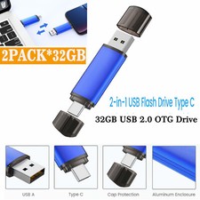 2PACK 32GB Type C To USB2.0 Flash Drive Pen Drive OTG Pen Drive For Phone/Mac/PC picture