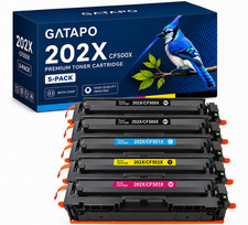 202X Toner Cartridges, 5 Pack, Replacement for HP 202X CF500X - New chip picture