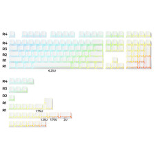 Shadow Keycaps Edge Backlit PBT Side Print Shine through White Keycap picture