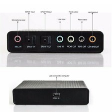 6 Channel 5.1 Sound Card SPDIF External USB Audio Output Adapter Optical for PC picture
