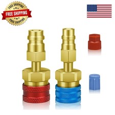 R1234YF to R134A Quick Coupler Kit, Brass Adapters for Leak-Free AC Charging picture
