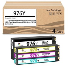 4 Pack 976Y Ink Cartridge Compatibl for Pro 552dw 552dwt 577dw 577z P55250dw picture