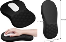 Alfombrilla ergonómica para ratón con soporte para muñecas y diseño de masaje. picture