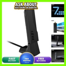 MSI BE6500 WiFi 7 USB Adapter 2880 Mbps USB 3.2 Tri-Band Antennas Cradle picture