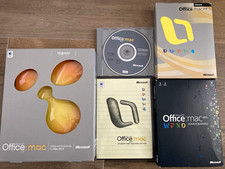 Microsoft Office:mac Lot v.X/2001/2004/2008/2011 for Mac CDs Tested Complete CIB picture