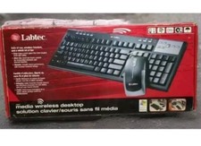 New Open Box Complete  Labtec Media Wireless Desktop Keyboard & Mouse Set  picture