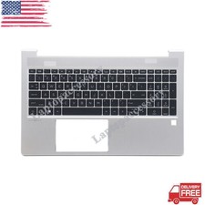 For HP PROBOOK 450 455 G8 Palmrest Backlit Keyboard M21742-001 Silver Upper Case picture