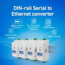 PUSR Din Rail RS485 to Ethernet Modbus RTU to RS485 to TCP TCP/IP USR-DR302 picture