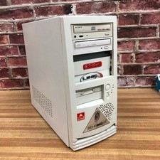 Classic Custom Beige ATX Retro Desktop Gaming PC w/RAM Drives Cards for Restore picture
