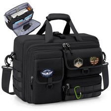 RAINSMORE Tactical Messenger Bag 15.6/17.3 Inch Military 17.3inch, Black picture