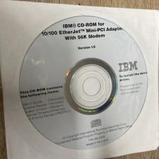 IBM 10/100 EtherJet Mini-pci Adapter W 56k Modem Version 1.0 Software picture
