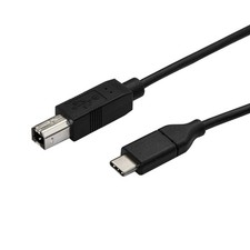 StarTech 10ft/3m USB-B to USB-C Cable, USB 2.0, Data 3 m (Pack of 1), black picture