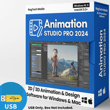Animation Studio PRO 2024 3D/2D Motion Graphic Design Software Suite on USB picture