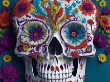 Sugar Skull Face  Art AI Design  Novelty Mouse Pad Stunning picture