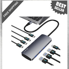 USB C Hub 8 in 1 with 4K Video Output 60Hz, 10Gbps Data Transfer, 100W PD picture