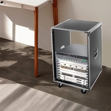 16U Cabinet Portable Rolling Network Server Rack Voice Amplifier| Mixer Rack US picture