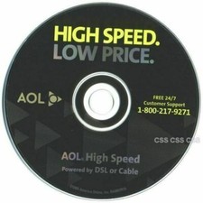America Online AOL 9.0 High Speed Low Price Software CD Black with Arrows picture